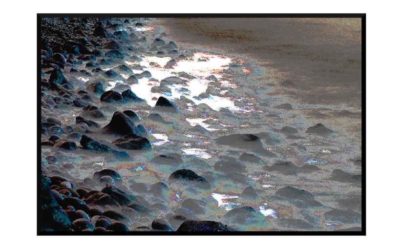 Illustration: beach of pointy stones
