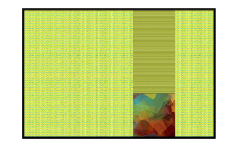 Illustration: bright colors peeking through nearly-closed curtains