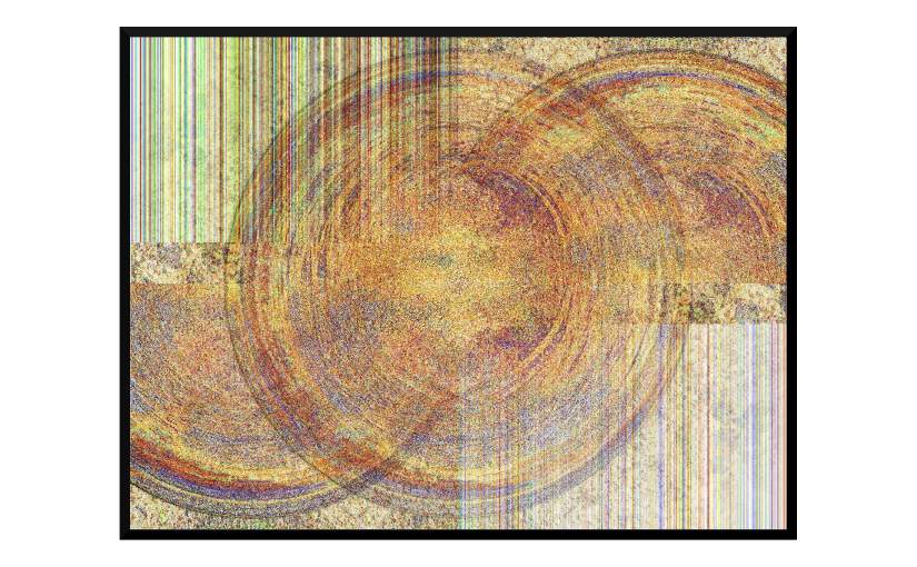 Illustration: birdbath photo digitally manipulated, split and reflected to suggest camel humps against sand